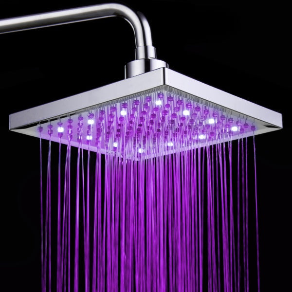 8" LED shower without batteries 