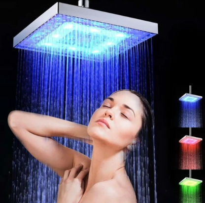 8" LED shower without batteries 